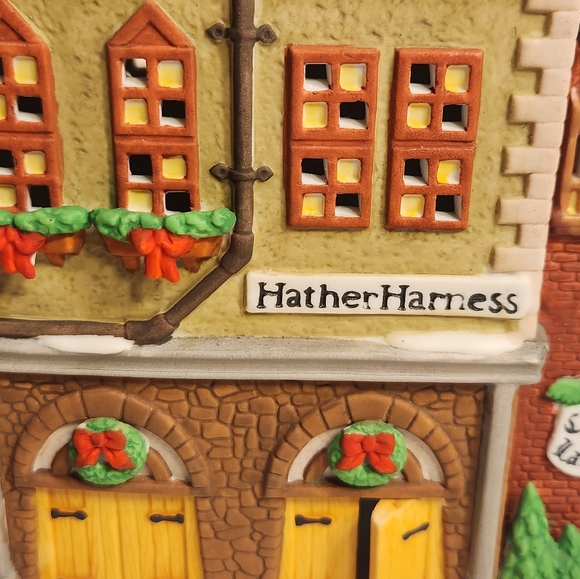 Vintage Retired 1994 Department 56 Handpainted Porcelain Lighted Hather Harness - Picture 7 of 12
